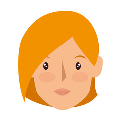 avatar woman face cartoon. female person. vector illustration