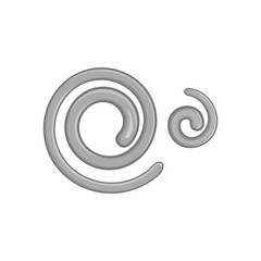 Parasitic nematode worms icon in black monochrome style on a white background vector illustration