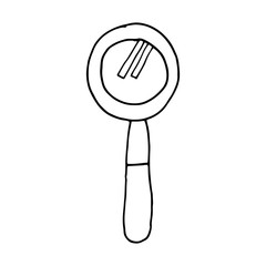 lupe magnifying glass search explore instrument focus examine vector illustration