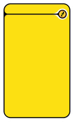 Yellow text box for your text and flash