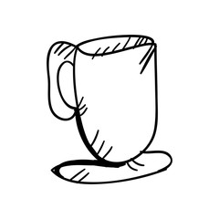 coffee mug drink. caffeine beverage. vector illustration