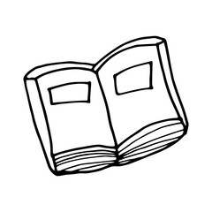 open book. education and knowledge object. drawn design vector illustration