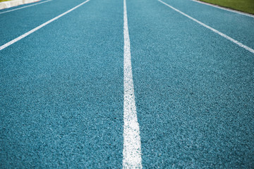 Blue running lanes