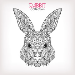 Naklejka premium Decorative patterned Rabbit.