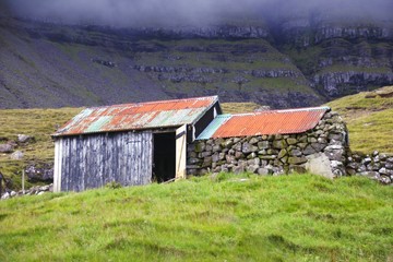 Fototapeta na wymiar The nature of the Faroe Islands in the north Atlantic 