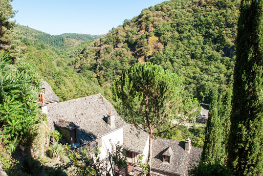 Conques medieval village, France