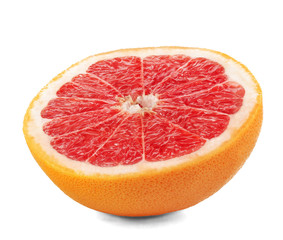 half red grapefruit with bright veins and shadow