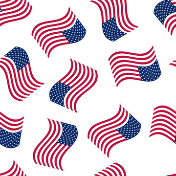 Seamless background with the American flag