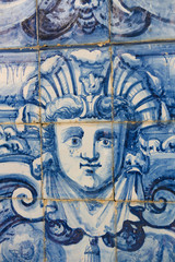 Fototapeta na wymiar Detail of an Azulejo in Coimbra