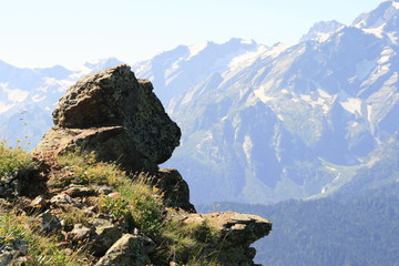 stone on the edge of a cliff
