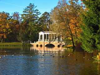 Golden autumn in Pushkin and Pavlovsk, Tsarskoe Selo, St. Petersburg, Russia