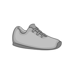 Sneaker icon in black monochrome style isolated on white background vector illustration