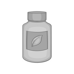 Sports nutrition icon in black monochrome style isolated on white background vector illustration