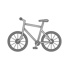 Fototapeta na wymiar Bicycle icon in black monochrome style isolated on white background vector illustration