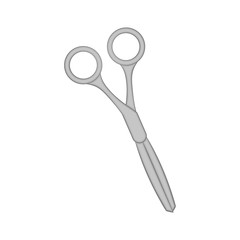 Scissors icon in black monochrome style isolated on white background vector illustration