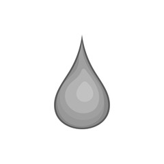 Drop of water icon in black monochrome style isolated on white background. Liquid symbol vector illustration