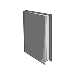 Book icon in black monochrome style isolated on white background. Reading symbol vector illustration