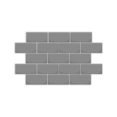 Wall of bricks icon in black monochrome style isolated on white background. Construction symbol vector illustration