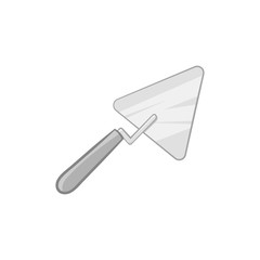 Trowel icon in black monochrome style isolated on white background. Repair symbol vector illustration
