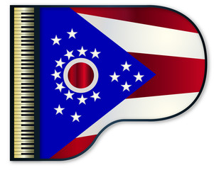 Grand Piano Ohio Flag