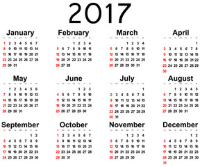 Great new wall calendar 2017