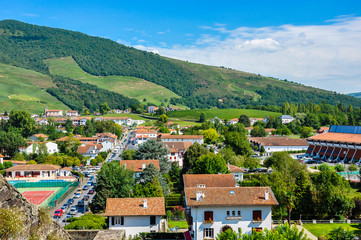 View of Saint-Jean-Pied-de-Port, France