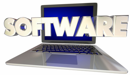 Software Development Applications Computer Laptop 3d Illustratio