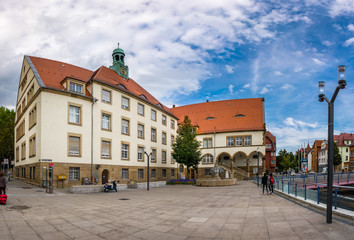 Fototapeta na wymiar Feuerbach Rathaus Old Architecture Landmark Stuttgart Germany European