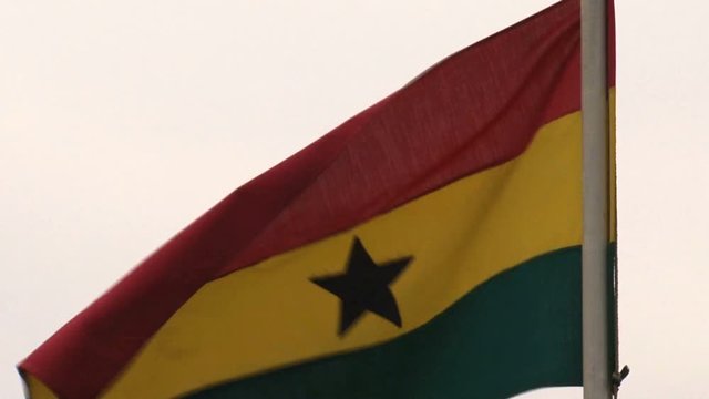 The flag from Ghana