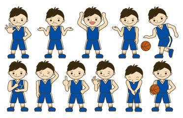 バスケットボール　選手　男の子