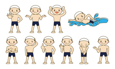 水泳　選手　ポーズ　男子　