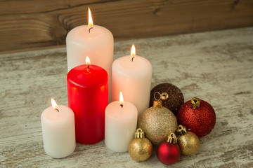 Fototapeta na wymiar Christmas candles