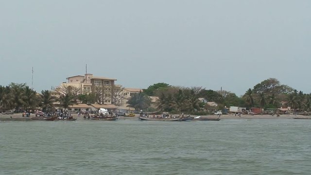 Gambia Old Ferry From Banjul To Barra In 2013