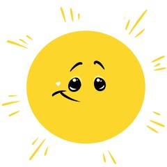 Sun merry smile cartoon illustration isolated image  character 
