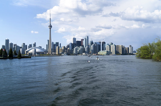 Famous Toronto City view from lake shore west