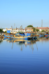 Fototapeta na wymiar Fishing boats in the harbour
