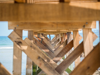 Under the old wooden bridge