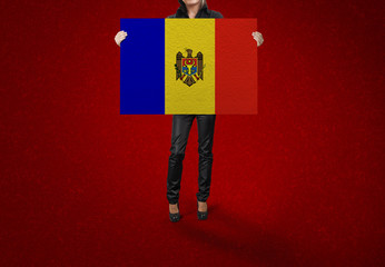 MOLDOVA, Banner, Flag holding hands,