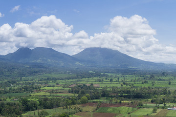 Aerial view of the Volcan Arenal