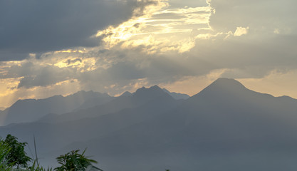 Sunset view at Hai Van’s mountain Danang District Vietnam 2016