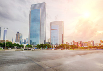 Guangzhou landmark building wide square
