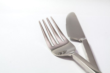 fork and knife on a napkin