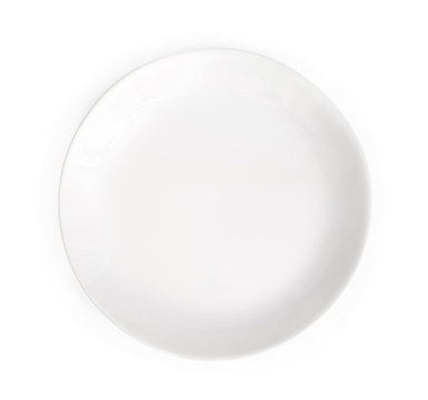 empty plate  on white background