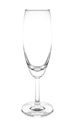 empty champagne glass isolated