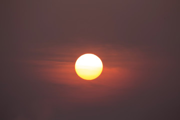 Sun and cloud in mid day