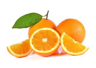 Orange fruit isolated on white background