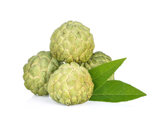 custard apple isolated on white background
