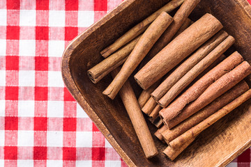 Cinnamon sticks spice.