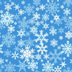 Seamless snowflakes background