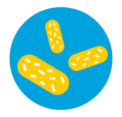 Bacteria virus vector icon